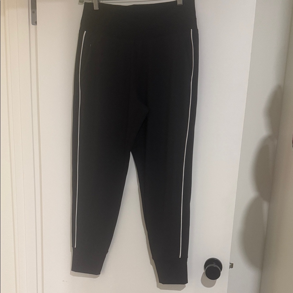 Athleta Black Black with White Stripe Jogger
